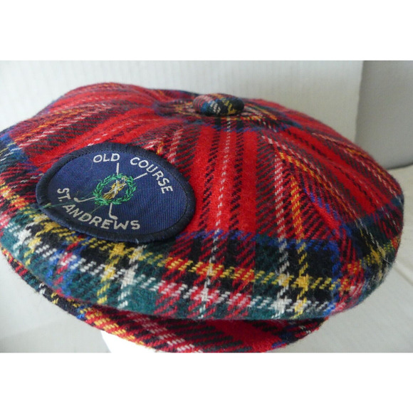 Tom Morris St. Andrews Scotland Old Course Cappie Golf Cap Wool Hat 8 Links - Picture 2 of 8